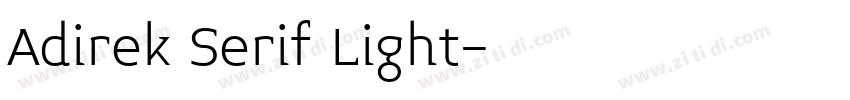 Adirek Serif Light字体转换